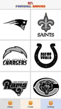 NFL Football Badges Color by Number - Pixel Art Screen Shot 1