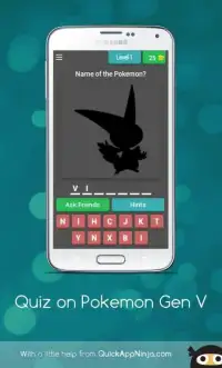 Quiz on Pokemon Gen V Screen Shot 19