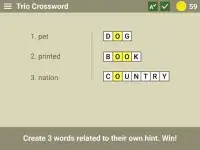 Trio Crossword - Word Puzzle Screen Shot 3