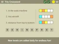 Trio Crossword - Word Puzzle Screen Shot 2