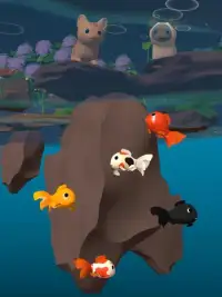 Goldfish Simulator in rainy pond Screen Shot 2