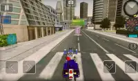 amazing police spider -rundown city bike chase Screen Shot 0