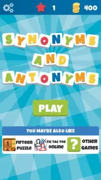 Synonyms and Antonyms - Word game with friends Screen Shot 2