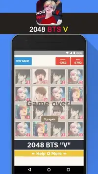 2048 BTS V Kim Tae-hyung Game Screen Shot 18