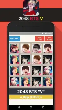 2048 BTS V Kim Tae-hyung Game Screen Shot 28