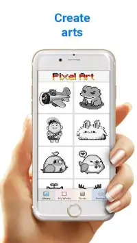 Pixel Art:Paint by Number Free Coloring Book Screen Shot 1