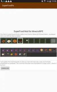 MinecraftPE: SuperFoodPE Mod Screen Shot 1