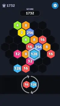 2048 Hexagon Block Puzzle Screen Shot 3