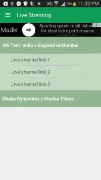 Live Cricket Streaming Screen Shot 1