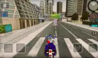 amazing police spider -rundown city bike chase Screen Shot 8