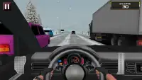 Racing in Car: Snow Traffic Screen Shot 3