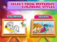Little Pony Kids Coloring Book Screen Shot 2