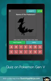 Quiz on Pokemon Gen V Screen Shot 10