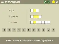 Trio Crossword - Word Puzzle Screen Shot 9