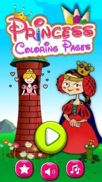 Princess Book Coloring Pages Screen Shot 0
