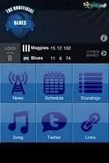 Blues AFL App Screen Shot 1