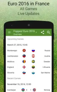 Euro 2016 Schedule & Results Screen Shot 2