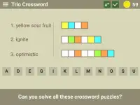 Trio Crossword - Word Puzzle Screen Shot 0