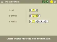 Trio Crossword - Word Puzzle Screen Shot 8