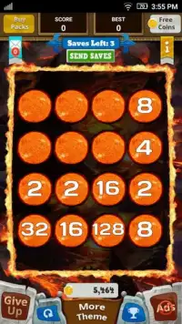 Volcano 2048 numbers puzzle Screen Shot 3