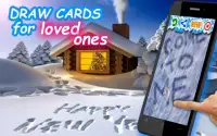 Draw on snow. Greating Card Screen Shot 0
