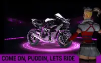 девушка гоночный 3D Moto Screen Shot 3