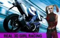 девушка гоночный 3D Moto Screen Shot 2