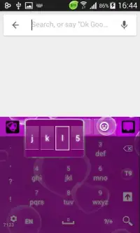 बैंगनी बुलबुले कीबोर्ड Screen Shot 6