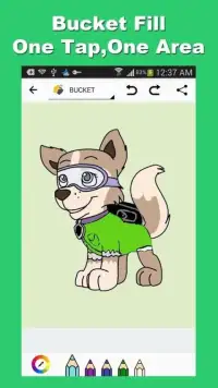 Puppy Patrol Coloring Paws Screen Shot 1