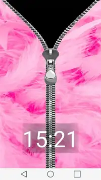 Pink Zipper Lock Screen Prank Screen Shot 1