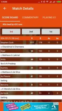 Cricket Live TV - Score Update Screen Shot 4