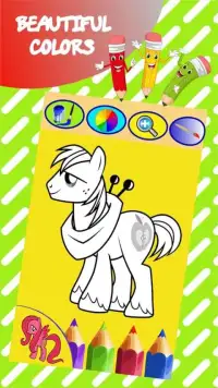 Coloring Page for Pony Screen Shot 2