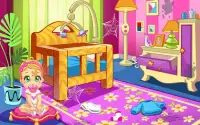 Baby Doll House Cleaning Game Screen Shot 0