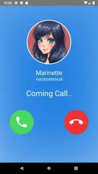 Marinette fake call Screen Shot 1