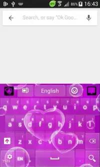 बैंगनी बुलबुले कीबोर्ड Screen Shot 0