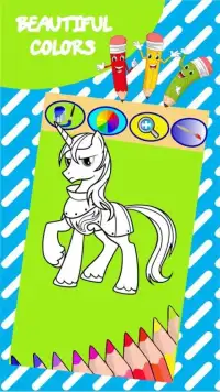 Coloring Page for Pony Screen Shot 1