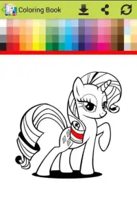 Coloring little pony princess go Screen Shot 3