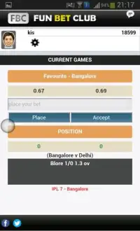 Fun Bet Club - Cricket Screen Shot 0
