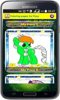 Coloring pages for Pony Screen Shot 6