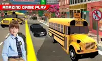 New City Schoolbus driver Simulation 3d Screen Shot 1