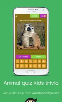 Animal quiz kids trivia pics games Screen Shot 10
