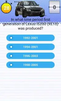 Quiz for Lexus IS200 Fans Screen Shot 0