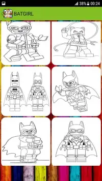 Coloring book for BAT-LEGO Screen Shot 3