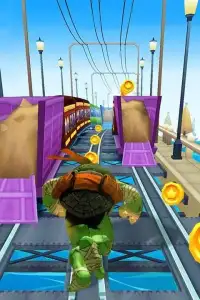 Turtle Run: Subway Ninja Screen Shot 2
