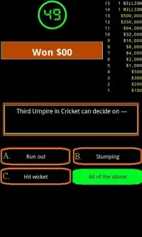 Cricket Quiz Game Screen Shot 1