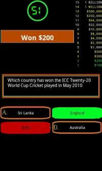 Cricket Quiz Game Screen Shot 3