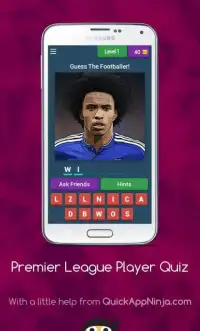 Guess The Premier League Player Quiz Screen Shot 2