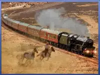 Cowboy Train racing adventure Screen Shot 0