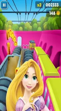 Princess Rapunzel Subway City Run Screen Shot 0