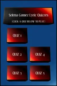 Selena Gomez Lyric Quiz Screen Shot 3